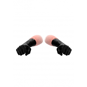 Fist It Latex Short Gloves - Black