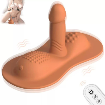 Fun Ride Sex Machine Vibrator & Clit Stimulator Flesh
