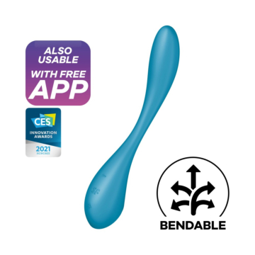 Satisfyer G-spot Flex 5 Multi Vibrator - Blue App Controlled