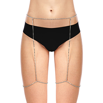 Sparkling Silver Garter Belt by Bijoux Pour Toi