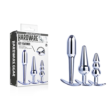 Hardware Gear 3-In-1 Metal Butt Plug Kit Set II