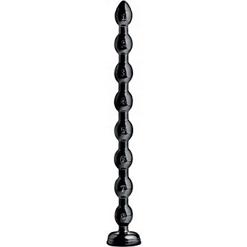 Hosed Beaded Anal Snake Anal Dildo Black 48cm
