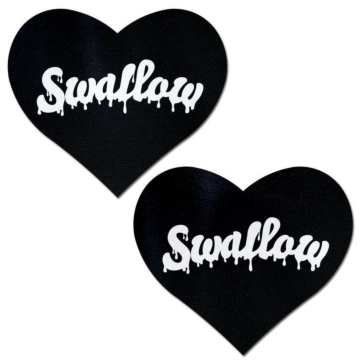 Black Heart Swallow Nipple Pasties