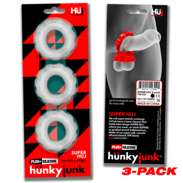 Super Huj C-Ring 3-pack Clear Ice