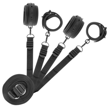 Fetish Submissive Leather Cuff Set