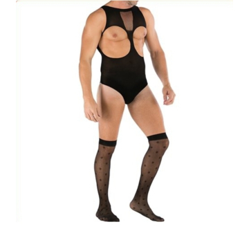 Kinksters Jumpsuit + Stockings: Sexy Black Outfit