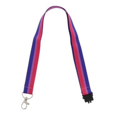 Multi Color Bisexual Lanyards - Detachable Keyhook