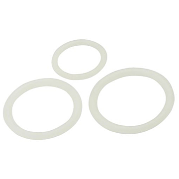 Timeless Silicone Cock Rings - 3 pcs, White