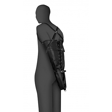 Lace-up Full Sleeve Arm Restraint - Black