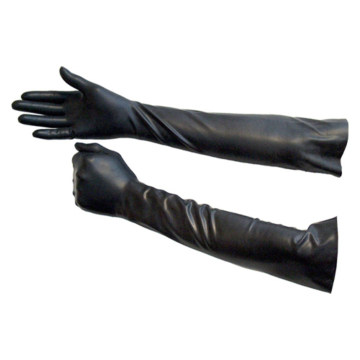 Mister B Rubber Gloves Elbow Length - Black M