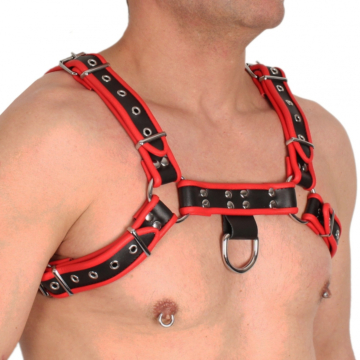 Kinksters Genuine Leather Harness - Red