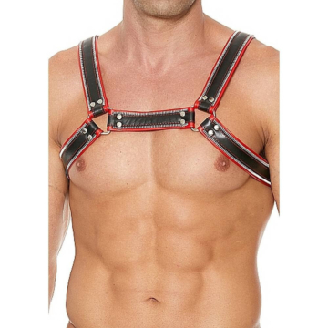Leather Bulldog Harness with Buckles