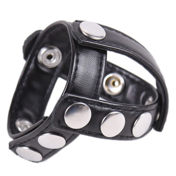 Leather Cock Ring And Ball Divider