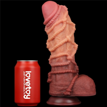 LoveToy Dual layered Platinum Silicone Cock with Rope