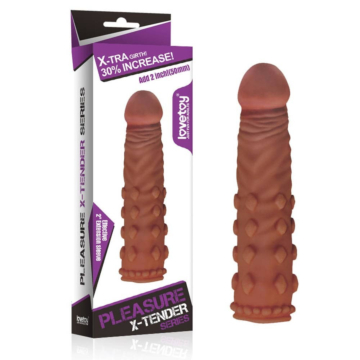 Lovetoy Pleasure X-Tender Penis Sleeve Brown 5