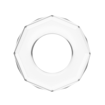 Lovetoy Octagon Cock Ring - Transparent