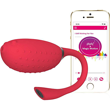 Magic Motion Vibrating Vaginal Egg - Red