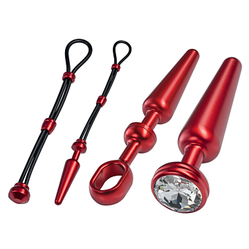 MALESATION Alu-Cock-Grip Set mittel rot