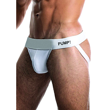 Pump White Spandex Jockstrap