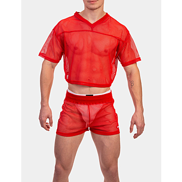 Barcode Berlin Mesh T-Shirt Red