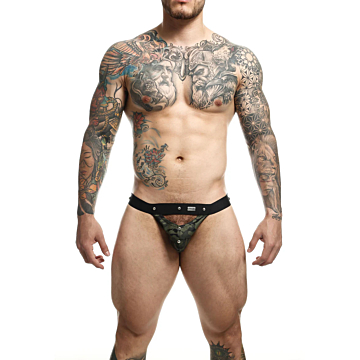 MOB Erotic Wear DNGEON Peakaboo Jock Green OS