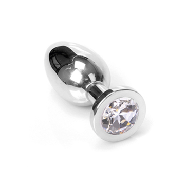 Jewel Steel Buttplug - Small Clear