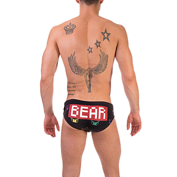 Barcode Berlin Pixels Bear Swim Brief