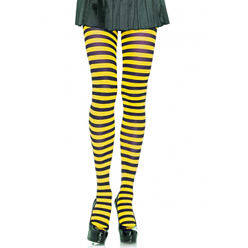 Yellow Zebra Stripe Tights