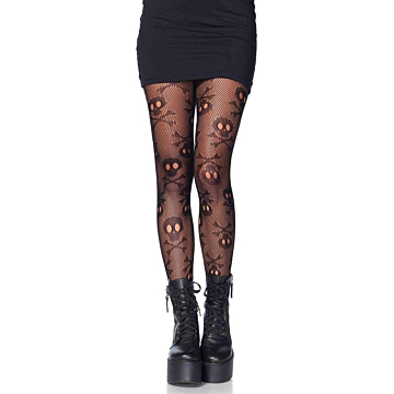 Leg Avenue Pirate Skull Net Pantyhose