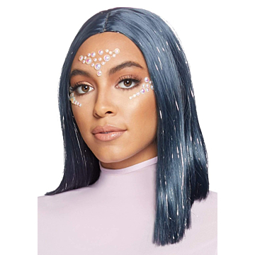 Leg Avenue Liri Face Jewels Sticker - White