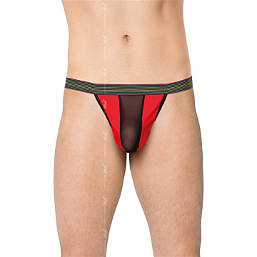 SoftLine Red Transparent Men's String 4529