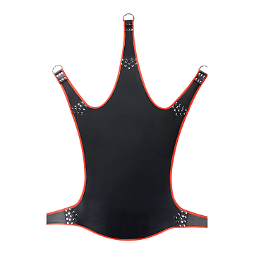 Shots Media Leather Sling - Black Red