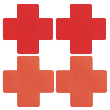 Cross Nipple Patches - Stickers Red