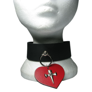 Bullet69 Handmade Leather Choker with Cross