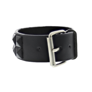 Black on Black Pyramid Studded Bracelet