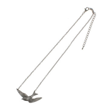 Stylish Silver Swallow Chain Necklace