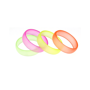 Vibrant Transparent Frosted Bangles