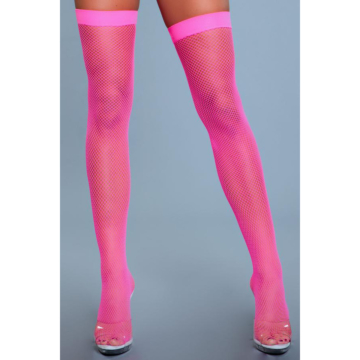 Neon Pink Thigh Highs by BeWicked