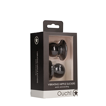 Ouch! Black Vibrating Nipple Suckers