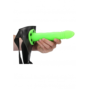 Glow in the Dark Hollow Strap-on - Green