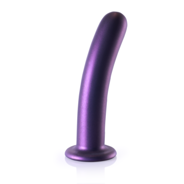 Smooth Silicone G-Spot Dildo - 7'' Purple