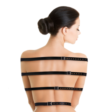 Ouch Full Body Bondage Belts - Black