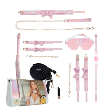 Ouch Paris Collection -Bondage Kit with Bag - Pink