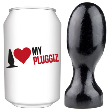 Pluggiz Black Oval Butt Plug 11x4.8cm