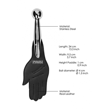 Ouch Black Leather Hand Paddle