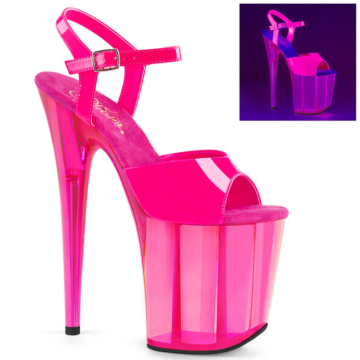 Pleaser Ankle Strap Sandal- Platform 20cm Flamingo-809UVT-37