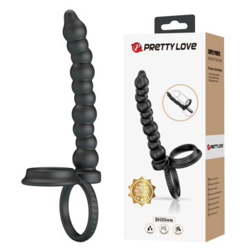 Pretty Love - Dillion Double Penetration Cock Ring Black