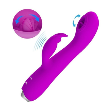 Pretty Love Rachel licking Vibrator Purple