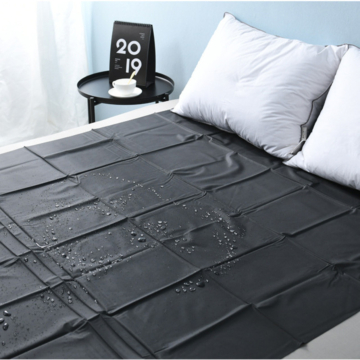 PVC Waterproof Bed Sheet Black L
