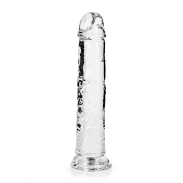 Straight Realistic Dildo with Suction Cup 8'' Clear